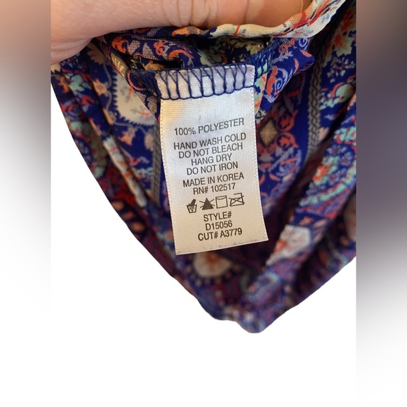 Soprano Multi Colored Sleeveless Paisley Dress Size M - Picture 3 of 4